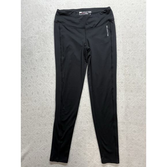 Ariat Tek Heat Series Leggings Black Pull On Logo Stretch Women’s Size Small - Picture 1 of 5